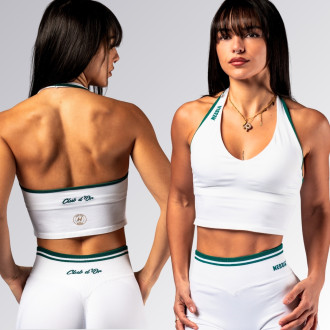 NEBBIA - Halter nyakú top CLUB D’OR 640 (white)
