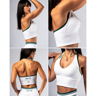 NEBBIA - Halter nyakú top CLUB D’OR 640 (white)