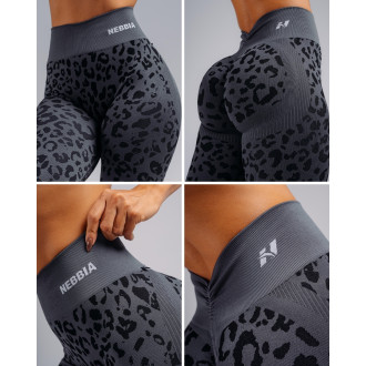 NEBBIA - Leopárdmintás fitness leggings PRIMAL 849 (BLACK LEOPARD)