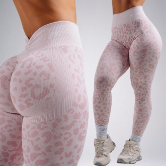 NEBBIA - Leopárdmintás fitness leggings PRIMAL 849 (PINK LEOPARD)