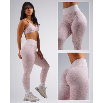 NEBBIA - Leopárdmintás fitness leggings PRIMAL 849 (PINK LEOPARD)