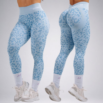 NEBBIA - Leopárdmintás fitness leggings PRIMAL 849 (BLUE LEOPARD)