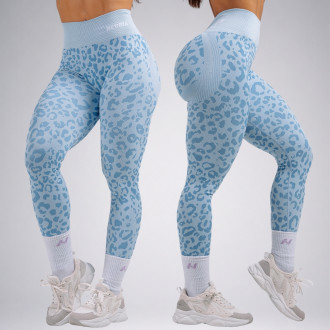 NEBBIA - Leopárdmintás fitness leggings PRIMAL 849 (BLUE LEOPARD)