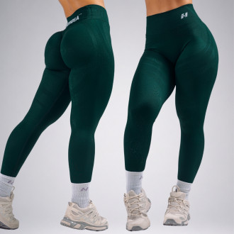NEBBIA - Magas derekú push-up leggings PRIMAL 850 (DARK GREEN)