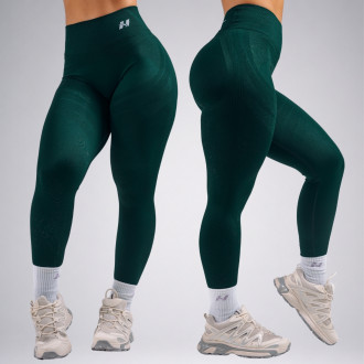 NEBBIA - Magas derekú push-up leggings PRIMAL 850 (DARK GREEN)