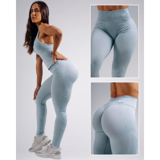 NEBBIA - Magas derekú push-up leggings PRIMAL 850 (LIGHT BLUE)
