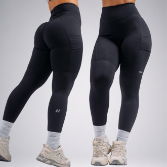 NEBBIA - Magas derekú oldalzsebes leggings PRIMAL 851 (BLACK)