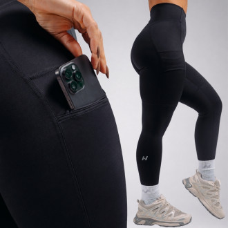 NEBBIA - Magas derekú oldalzsebes leggings PRIMAL 851 (BLACK)