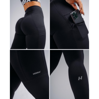 NEBBIA - Magas derekú oldalzsebes leggings PRIMAL 851 (BLACK)