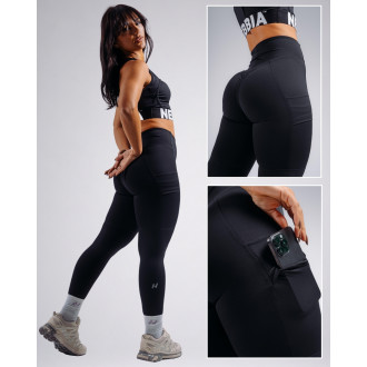 NEBBIA - Magas derekú oldalzsebes leggings PRIMAL 851 (BLACK)