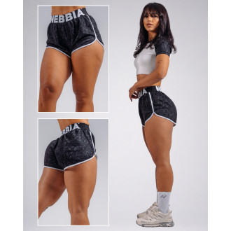 NEBBIA - Leopárdmintás női edzőshort PRIMAL 855 (BLACK LEOPARD)