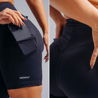 NEBBIA - Magas derekú oldalzsebes short PRIMAL 858 (BLACK)