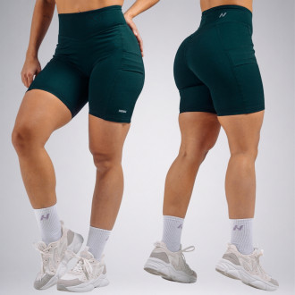 NEBBIA - Magas derekú oldalzsebes short PRIMAL 858 (DARK GREEN)