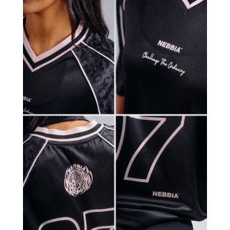 NEBBIA - Oversized női póló PRIMAL 862 (BLACK LEOPARD)