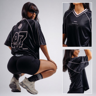 NEBBIA - Oversized női póló PRIMAL 862 (BLACK LEOPARD)