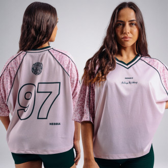 NEBBIA - Oversized női póló PRIMAL 862 (PINK LEOPARD)