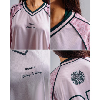 NEBBIA - Oversized női póló PRIMAL 862 (PINK LEOPARD)