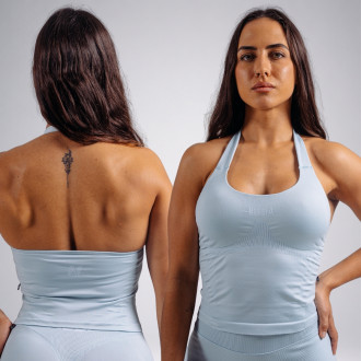 NEBBIA - Melltartóbetétes halter top PRIMAL 863 (LIGHT BLUE)