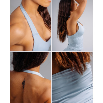 NEBBIA - Melltartóbetétes halter top PRIMAL 863 (LIGHT BLUE)