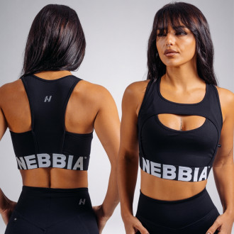 NEBBIA - Erős tartású sportmelltartó PRIMAL 864 (BLACK)