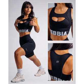 NEBBIA - Erős tartású sportmelltartó PRIMAL 864 (BLACK)
