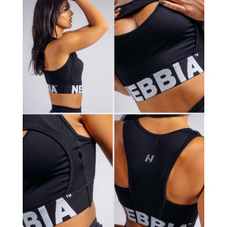 NEBBIA - Erős tartású sportmelltartó PRIMAL 864 (BLACK)