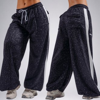 NEBBIA - Leopárdmintás baggy melegítőnadrág PRIMAL 865 (BLACK LEOPARD)