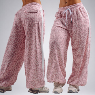 NEBBIA - Leopárdmintás baggy melegítőnadrág PRIMAL 865 (PINK LEOPARD)