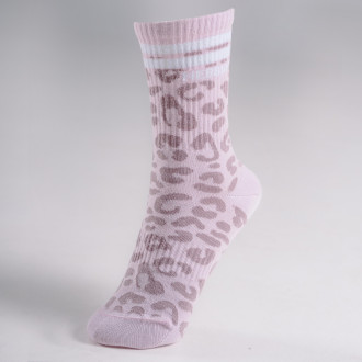 NEBBIA - Leopárdmintás crew zokni PRIMAL 106 (PINK LEOPARD)