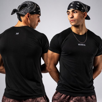 NEBBIA - Férfi seamless póló POWER 900 (BLACK)