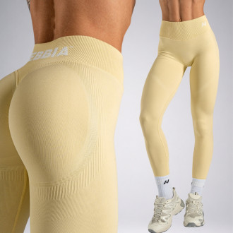 NEBBIA - Magas derekú push-up leggings ICE CREAM 888 (yellow)
