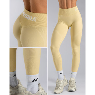 NEBBIA - Magas derekú push-up leggings ICE CREAM 888 (yellow)