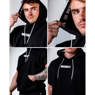 NEBBIA - Férfi rag top kapucnis póló HERO 297 (black)