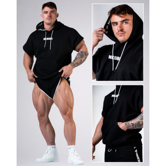 NEBBIA - Férfi rag top kapucnis póló HERO 297 (black)