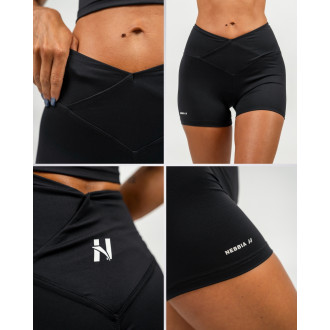 NEBBIA - Magas derekú rövidnadrág AGILE 475 (black)