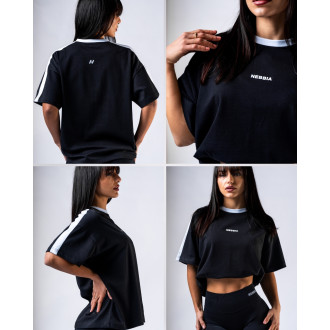 NEBBIA - Relaxed fit női póló POWER 894 (black)