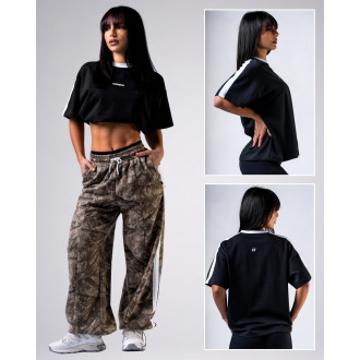NEBBIA - Relaxed fit női póló POWER 894 (black)