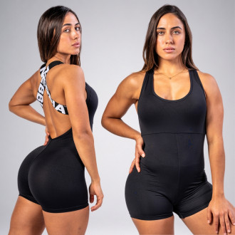 NEBBIA - Rövid fitness overál GYM RAT 287 (black)