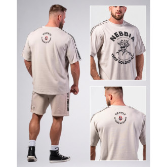 NEBBIA - Washed oversized póló GOLDEN AGE 790 (light grey)