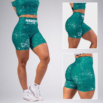 NEBBIA - Magas derekú rövidnadrág HAMMIES 615 (green)