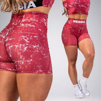 NEBBIA - Magas derekú rövidnadrág HAMMIES 615 (red)