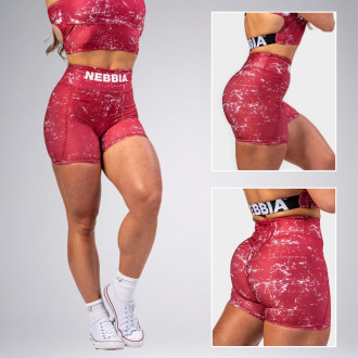 NEBBIA - Magas derekú rövidnadrág HAMMIES 615 (red)