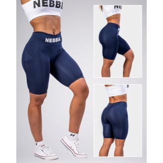 NEBBIA - Biciklis nadrág magas derékkal GYM THERAPY 628 (dark blue)