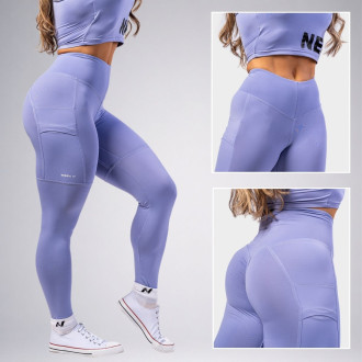 NEBBIA - High waist alakformáló leggings LEG DAY GOALS 248 (light purple)