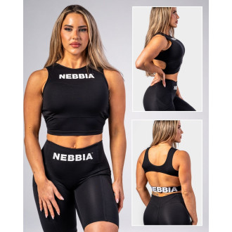 NEBBIA - Sport crop top GYM THERAPY 618 (black)