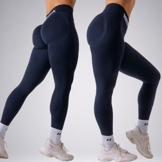 NEBBIA - Fitness leggings extra push-up FLOW SEAMLESS 496 (dark blue)