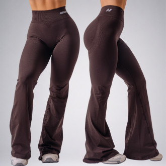 NEBBIA - Trapéz szárú fitness leggings FLOW SEAMLESS 498 (dark brown)