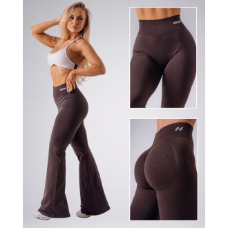 NEBBIA - Trapéz szárú fitness leggings FLOW SEAMLESS 498 (dark brown)