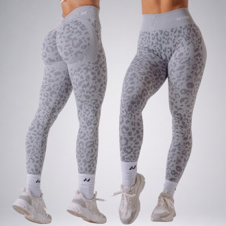 NEBBIA - Leopárdmintás fitness leggings PRIMAL 849 (LIGHT GREY)