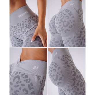 NEBBIA - Leopárdmintás fitness leggings PRIMAL 849 (LIGHT GREY)